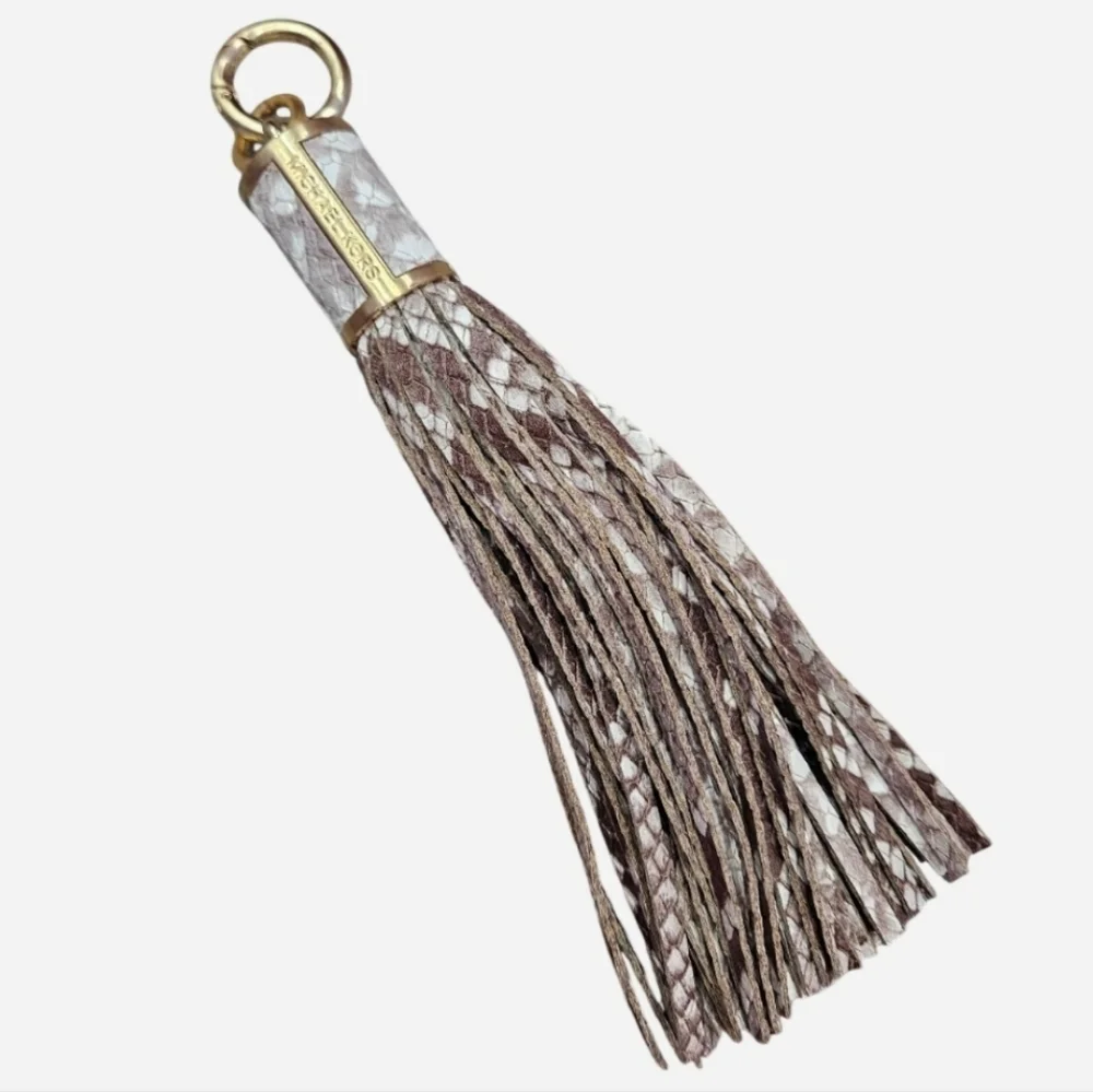 Michael Kors Snake Print Shoulder/Crossbody Bag with Tassel - Like NEW